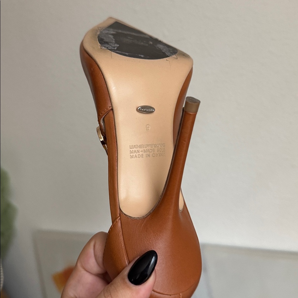 Tony Bianco Caramel Brown Heels - Picture 3 of 7